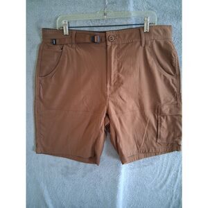 Prana Mens Stretch Zion II Shorts 36 x 8 Outdoor Cargo Hiking Standard Belted